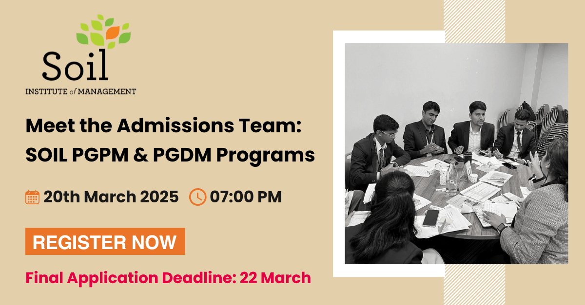 Meet the Admissions Team: SOIL PGPM & PGDM Programs